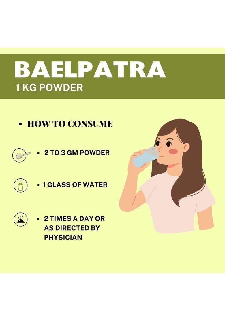 Herbal Hills Baelpatra Powder, 1 kg | Natural Herbal Care - Indya