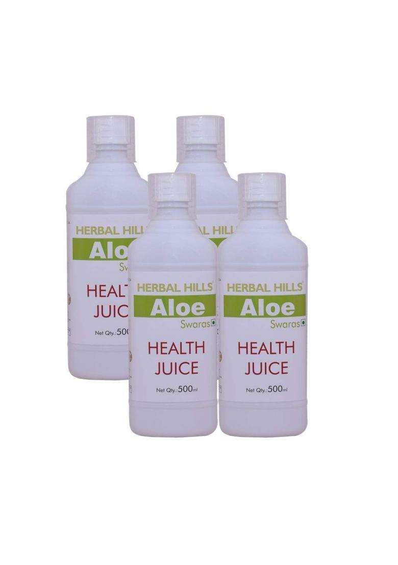 Herbal Hills Aloe Vera Juice Pure Aloevera (500 ml (Pack of 4) | Natural Herbal Care - Indya