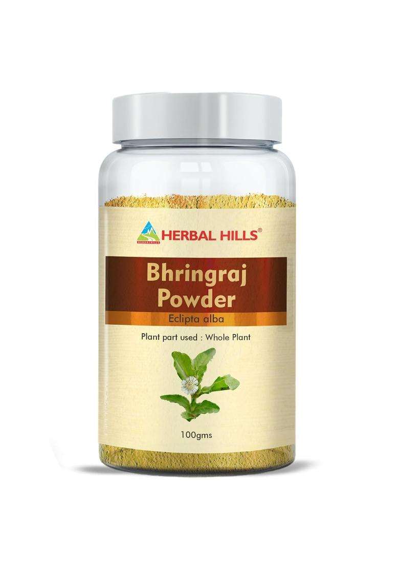 Herbal Hills Bhringhraj Eclipta Alba Powder, 100 g (Pack of 5) | Authentic Ayurvedic Formula - Indya