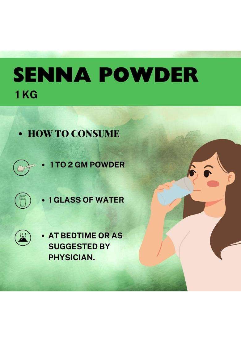 Herbal Hills Senna Leaf/Powder, 1 kg | Natural Herbal Care - Indya
