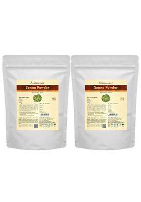 Herbal Hills Senna Leaf/Powder, 1 kg (Pack of 2) | Natural Herbal Care
