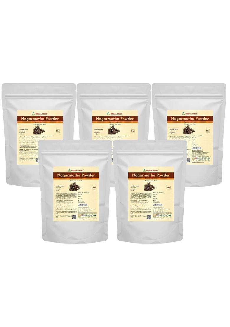 Herbal Hills Nagarmotha Powder, 1 kg (Pack of 5) | Natural Herbal Care - Indya