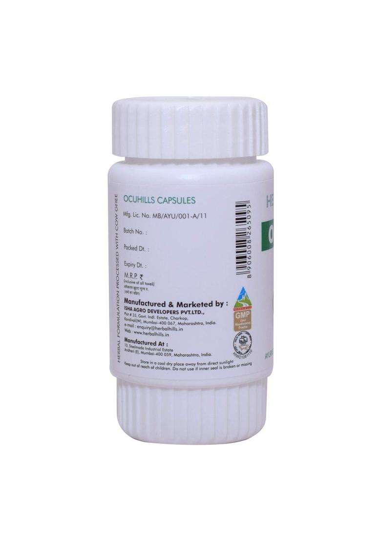 Herbal Hills Eye Care Ocuhills Capsules, 30 Count | Natural Herbal Care - Indya