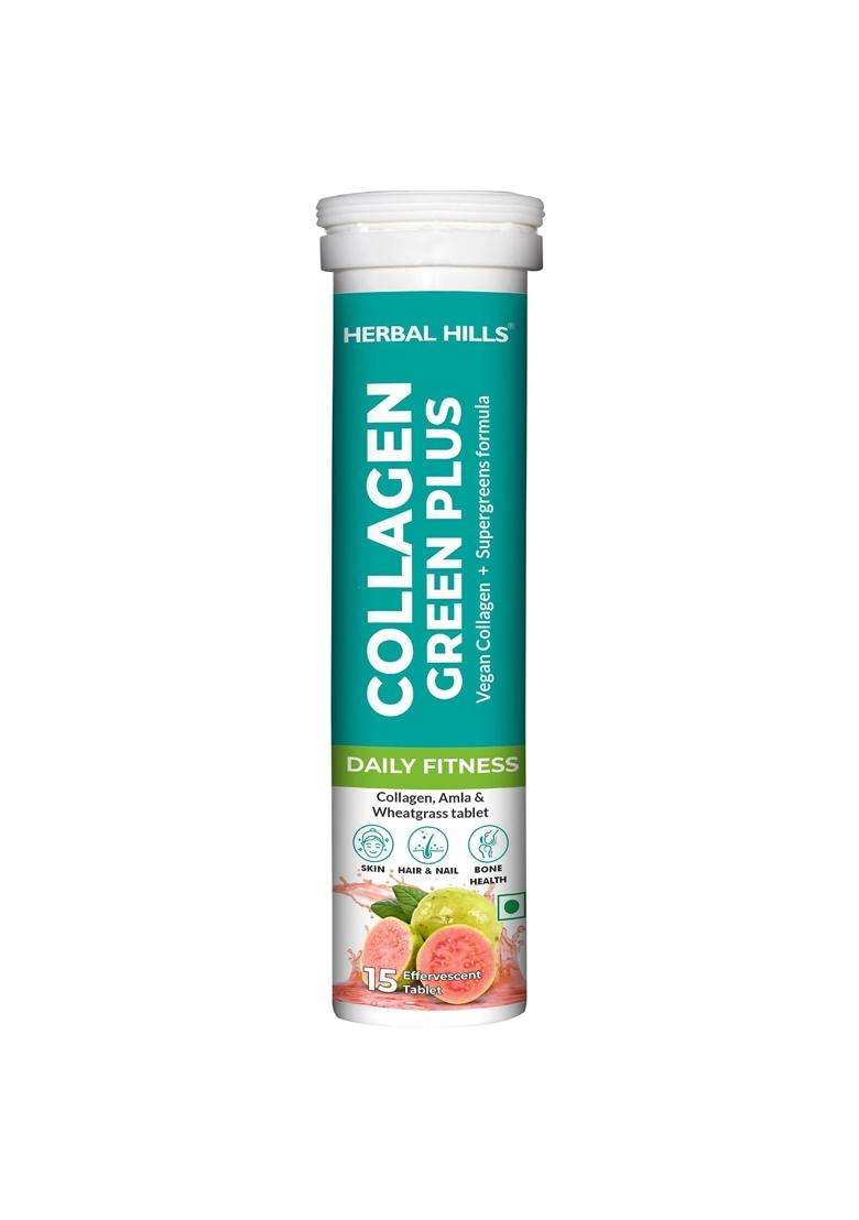 Herbal Hills Collagen Green Plus Tablets | Natural Herbal Care - Indya