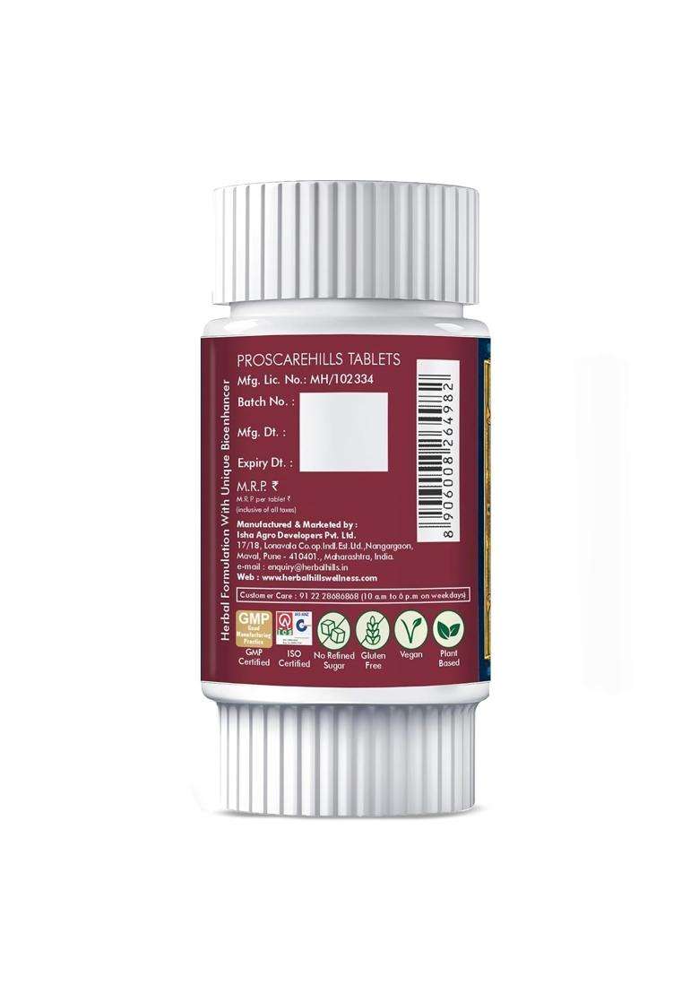 Herbal Hills Pros Care Hills Tablets, 60 Count | Natural Herbal Care - Indya