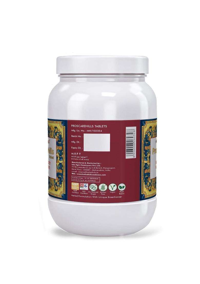 Herbal Hills Pros Care Hills Tablets, 900 Count | Natural Herbal Care - Indya