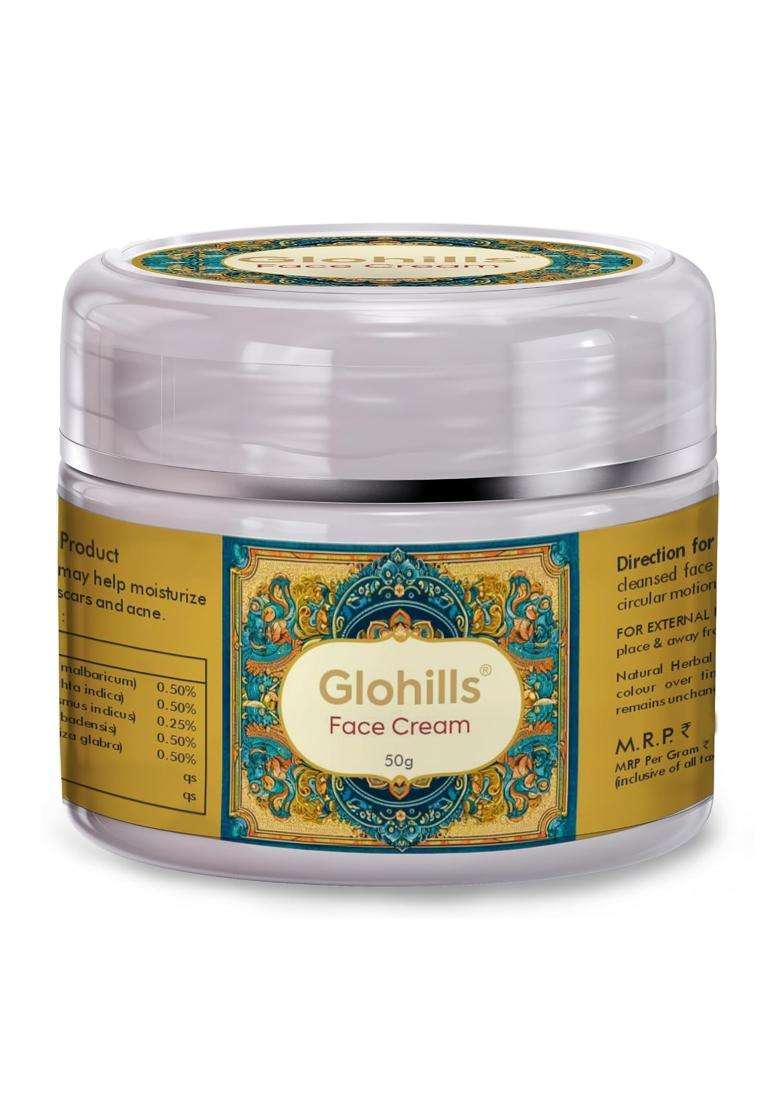 Herbal Hills Glohills Healthy Skin Face Cream (50 Gram (Pack of 5) | Natural Herbal Care - Indya