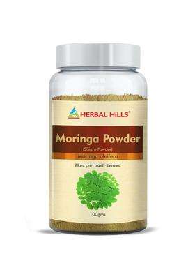 Herbal Hills Moringa Powder, 100 g (Pack of 4) | Natural Herbal Care