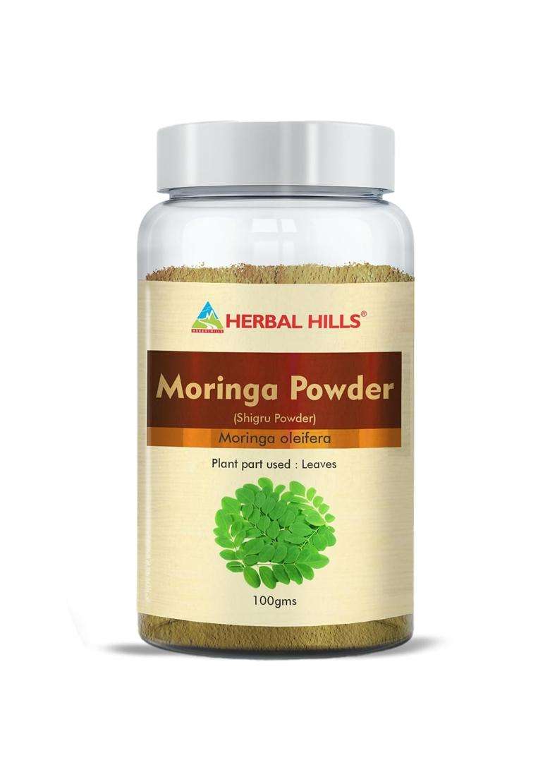 Herbal Hills Moringa Powder, 100 g (Pack of 4) | Natural Herbal Care - Indya