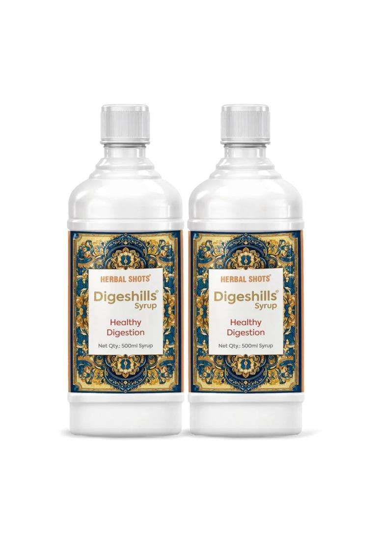 Herbal Hills Digeshills Herbal Shots 500 ml (Pack of 2) | Authentic Traditional Formula | Supports Digestion, Acidity Relief & Gut Cleanse - Indya