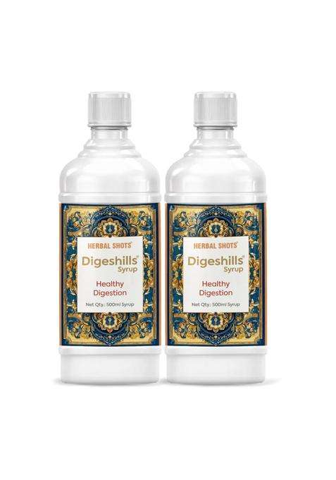 Herbal Hills Digeshills Herbal Shots 500 ml (Pack of 2) | Authentic Traditional Formula | Supports Digestion, Acidity Relief & Gut Cleanse