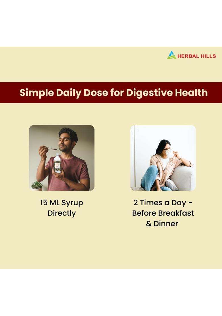 Herbal Hills Digeshills Herbal Shots 500 ml | Authentic Traditional Formula | With Ajwain, Jeera & Triphala - Indya