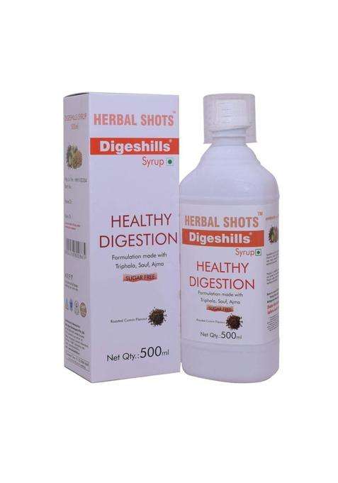 Herbal Hills Digeshills Herbal Shots, 500 ml (Pack of 5) | Natural Herbal Care