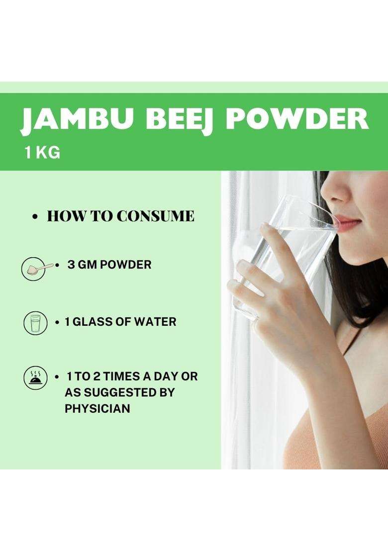Herbal Hills Jambu Beej Powder, 1 kg | Natural Herbal Care - Indya
