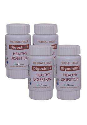 Herbal Hills Digeshills Tablets, 60 Count (Pack of 4) | Natural Herbal Care