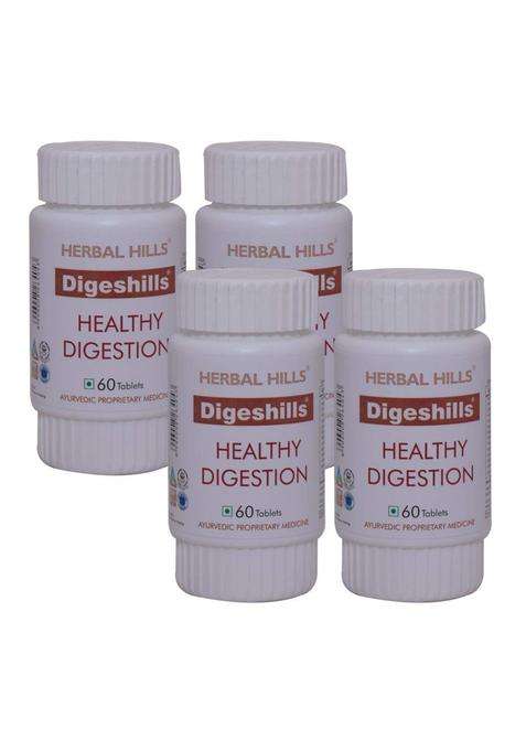 Herbal Hills Digeshills Tablets, 60 Count (Pack of 4) | Natural Herbal Care