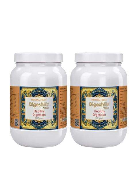 Herbal Hills Digeshills Tablets (900 Tablets Pack) (Pack of 2) | Authentic Traditional Formula | Supports Healthy Digestion & Acidity Relief
