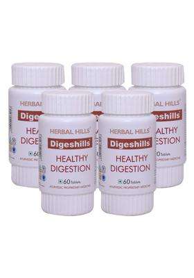 Herbal Hills Digeshills Tablets, 60 Count (Pack of 5) | Natural Herbal Care