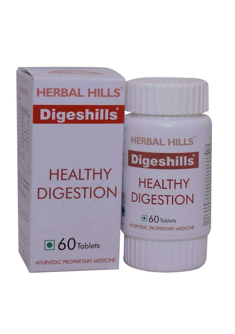 Herbal Hills Digeshills Tablets, 60 Count (Pack of 5) | Natural Herbal Care - Indya
