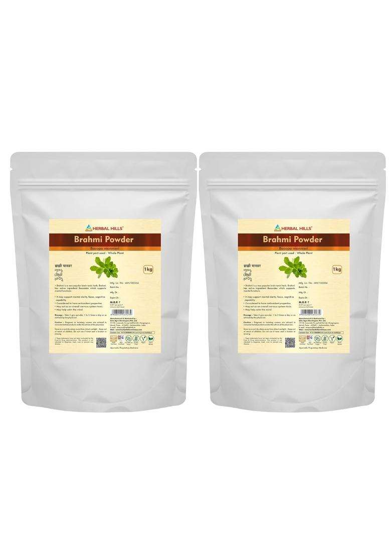 Herbal Hills Brahmi Powder, 1 kg | Natural Herbal Care - Indya