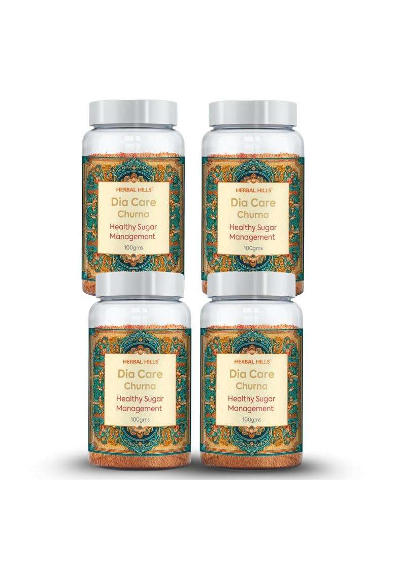 Herbal Hills Dia Care Churna, 100 g (Pack of 4) | Authentic Ayurvedic Formula - Indya
