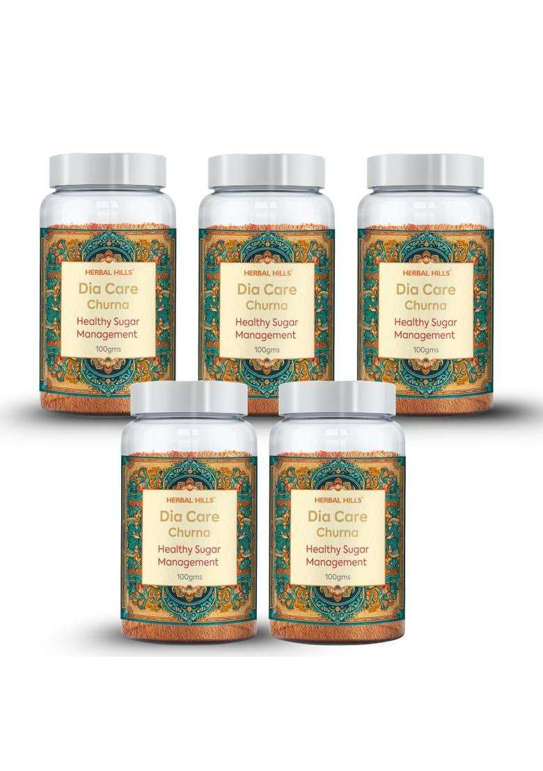 Herbal Hills Dia Care Churna, 100 g (Pack of 5) | Authentic Ayurvedic Formula - Indya