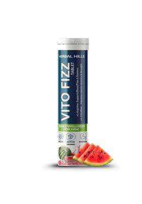 Herbal Hills Vito Fizz Mens Tablets, 15 Count (Pack of 5) | Natural Herbal Care