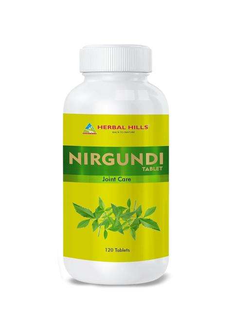Herbal Hills Nirgundi 500mg Tablets, 120 Count | Natural Herbal Care