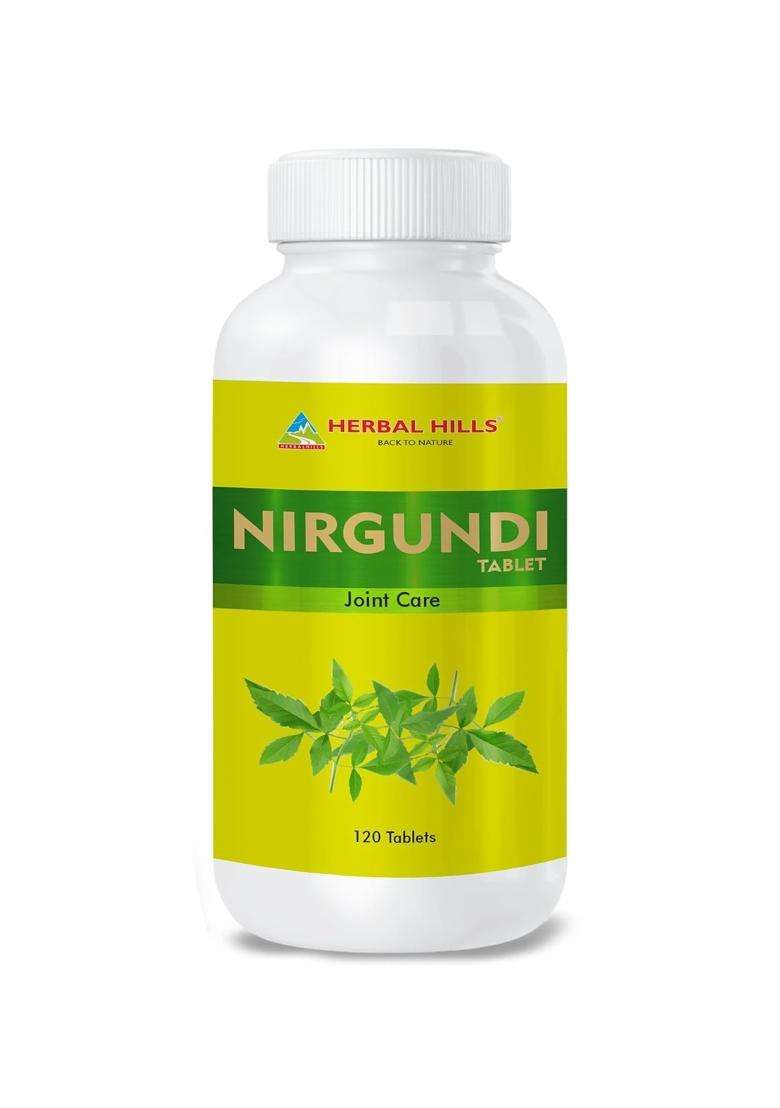 Herbal Hills Nirgundi 500mg Tablets, 120 Count (Pack of 4) | Natural Herbal Care - Indya