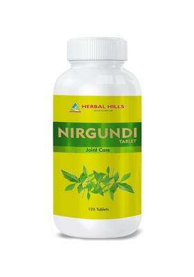 Herbal Hills Nirgundi 500mg Tablets, 120 Count (Pack of 5) | Natural Herbal Care