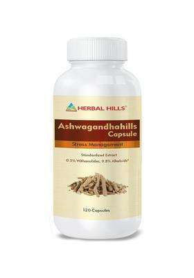 Herbal Hills Ashwagandhahills Capsules, 120 Count | Natural Herbal Care