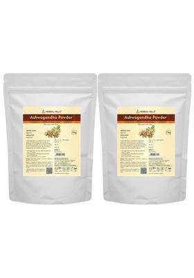 Herbal Hills Ashwagandha Powder, 1 kg (Pack of 2) | Natural Herbal Care