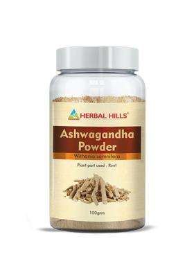 Herbal Hills Ashwagandha Powder, 100 g (Pack of 5) | Natural Herbal Care