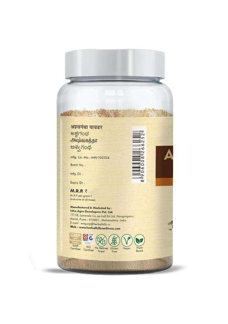 Herbal Hills Ashwagandha Powder, 100 g (Pack of 2) | Natural Herbal Care - Indya