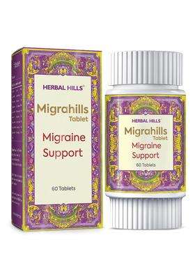 Herbal Hills Migrahills Tablets, 60 Count (Pack of 2) | Natural Herbal Care