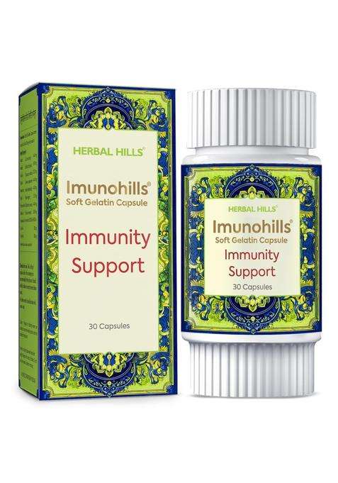 Herbal Hills Imunohills Immunity Support Capsules, 30 Count (Pack of 4) | Natural Herbal Care