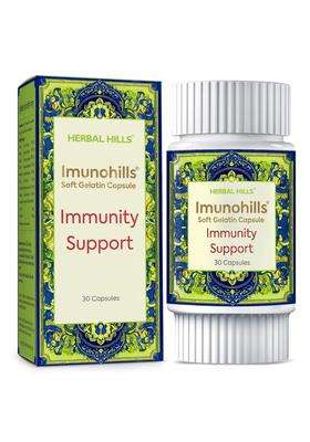 Herbal Hills Imunohills Immunity Support Capsules, 30 Count (Pack of 5) | Natural Herbal Care
