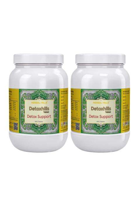Herbal Hills Detoxhills Tablets, (900 Tablets Pack) (Pack of 2) | Authentic Traditional Formula | Supports Body Detox & Internal Cleansing
