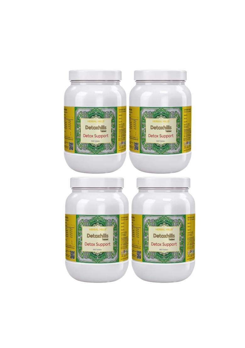 Herbal Hills Detoxhills Tablets, (900 Tablets Pack) | Authentic Traditional Formula | Supports Body Detox & Internal Cleansing - Indya