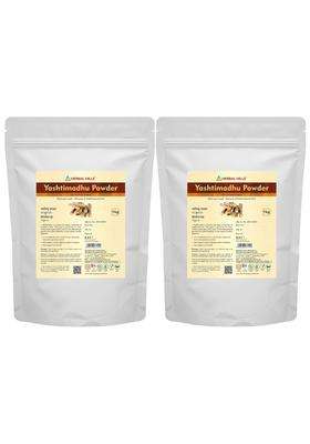 Herbal Hills Yashtimadhu Edible Licorice Powder, 1 kg (Pack of 2) | Natural Herbal Care