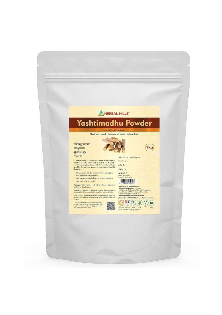 Herbal Hills Yashtimadhu Powder, 1 kg | Natural Herbal Care - Indya