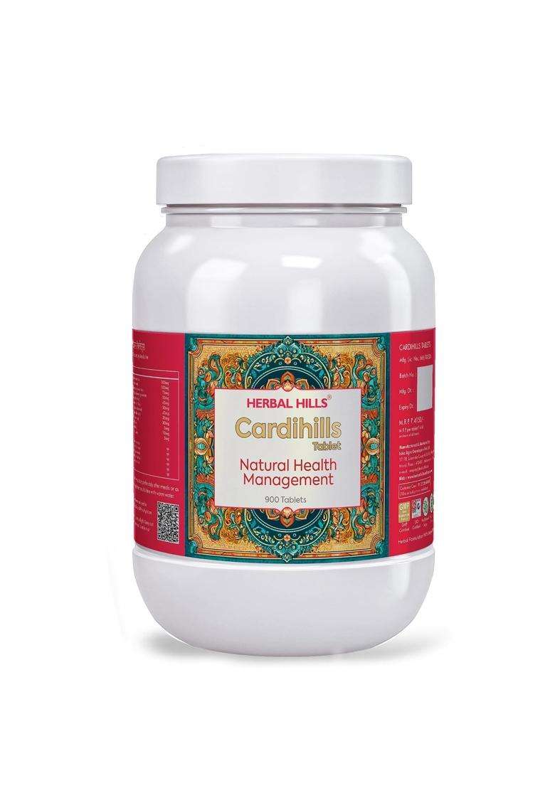 Herbal Hills Cardihills Tablets, 900 Count (Pack of 2) | Natural Herbal Care - Indya