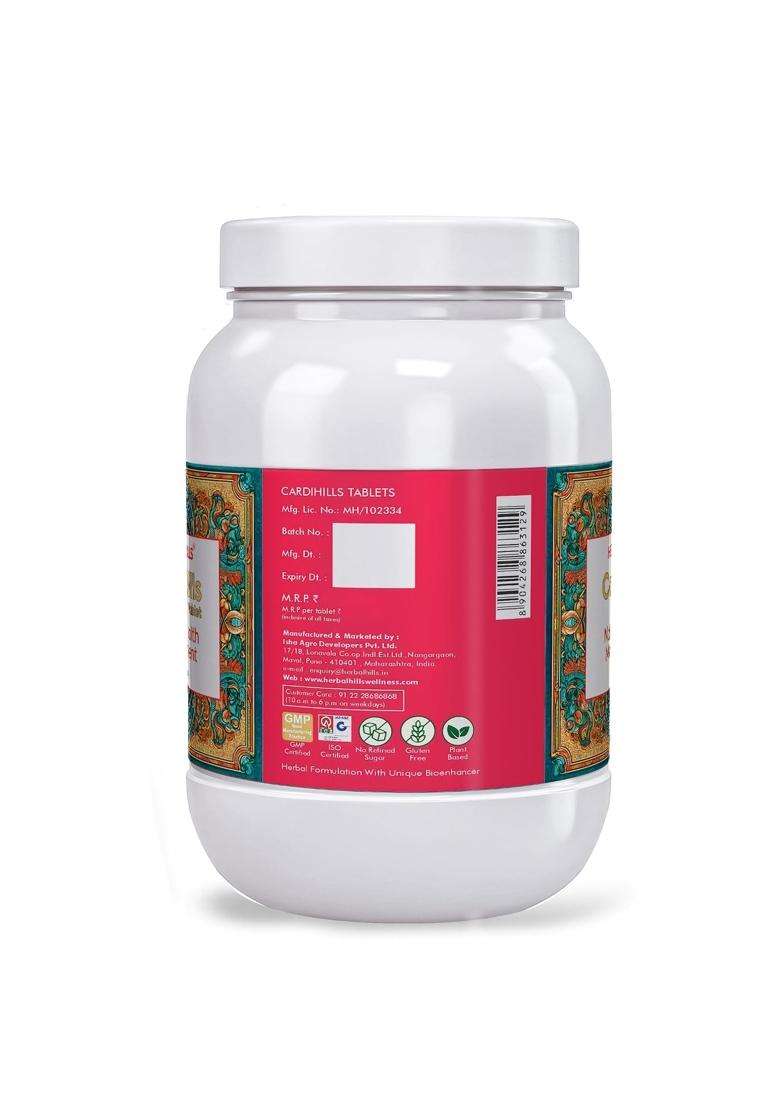 Herbal Hills Cardihills Tablets, 900 Count (Pack of 2) | Natural Herbal Care - Indya