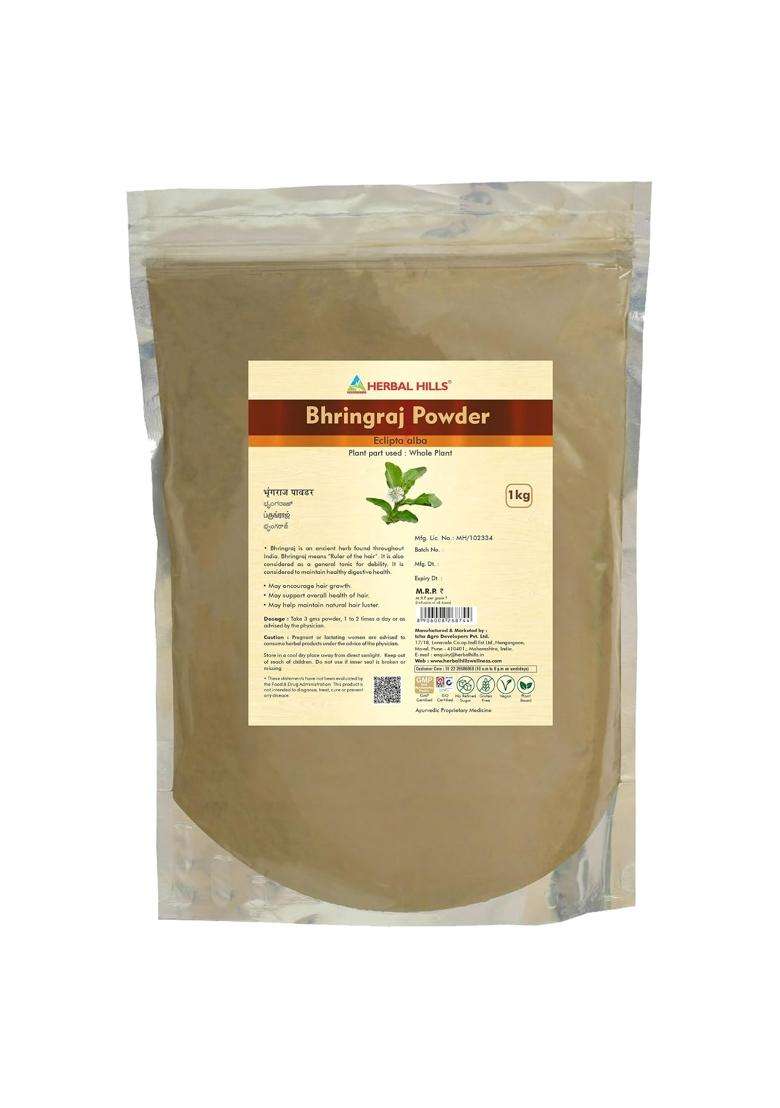 Herbal Hills Bhringraj Powder, 1 kg | Authentic Ayurvedic Formula - Indya