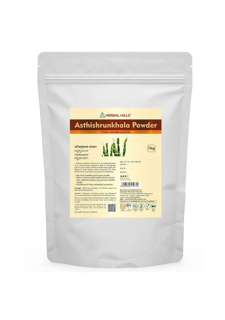 Herbal Hills Asthishrunkala Cissus Quadrangularis Powder, 1 kg | Natural Herbal Care - Indya