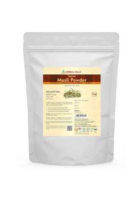 Herbal Hills Safed Musli Powder, 1 kg (Pack of 4) | Natural Herbal Care