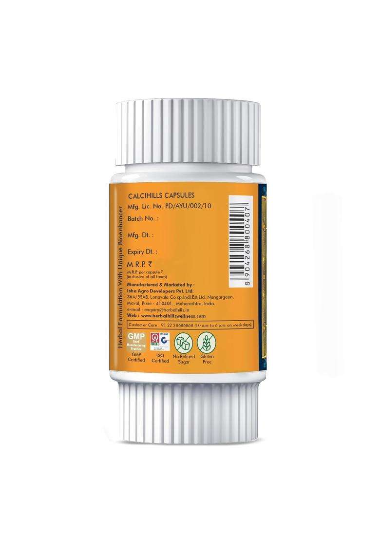 Herbal Hills Calcihills Bone Health Capsules, 60 Count | Natural Herbal Care - Indya