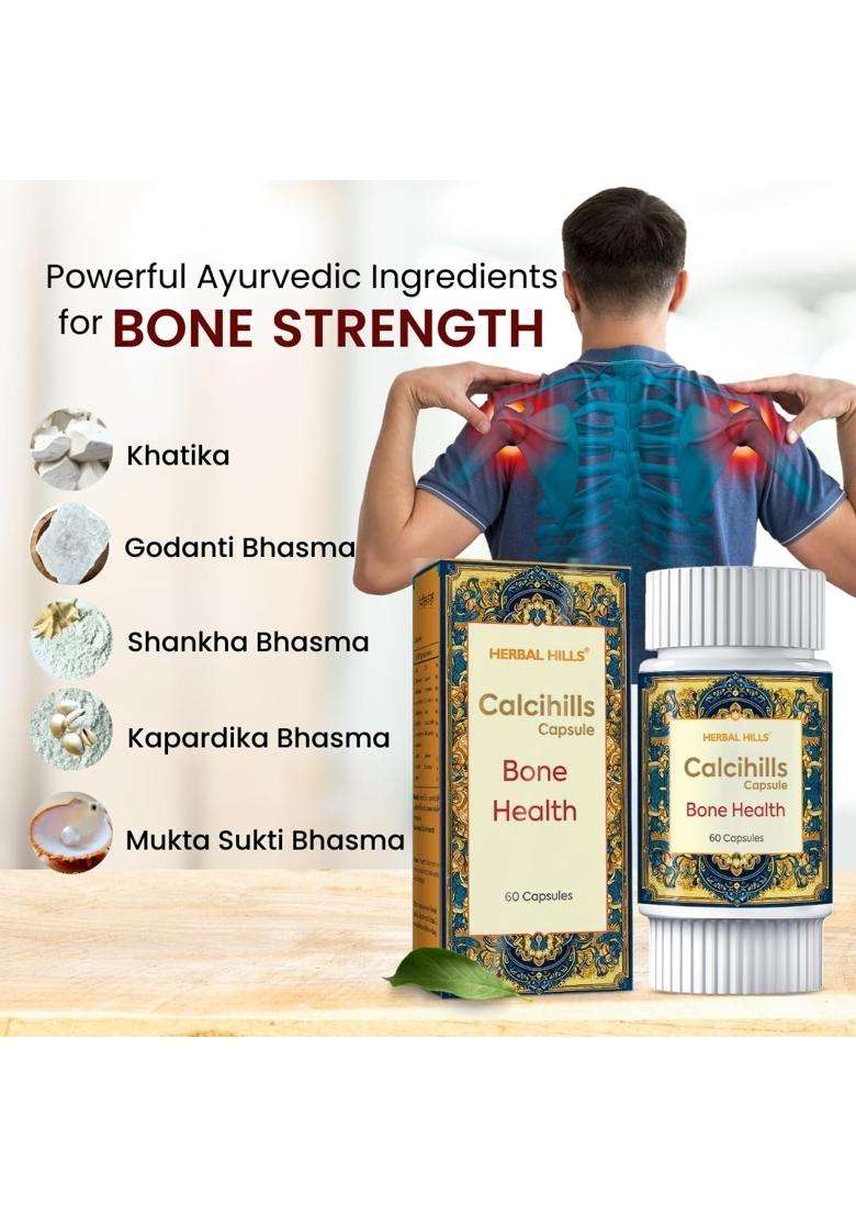 Herbal Hills Calcihills Bone Health Capsules, 60 Count (Pack of 5) | Natural Herbal Care - Indya