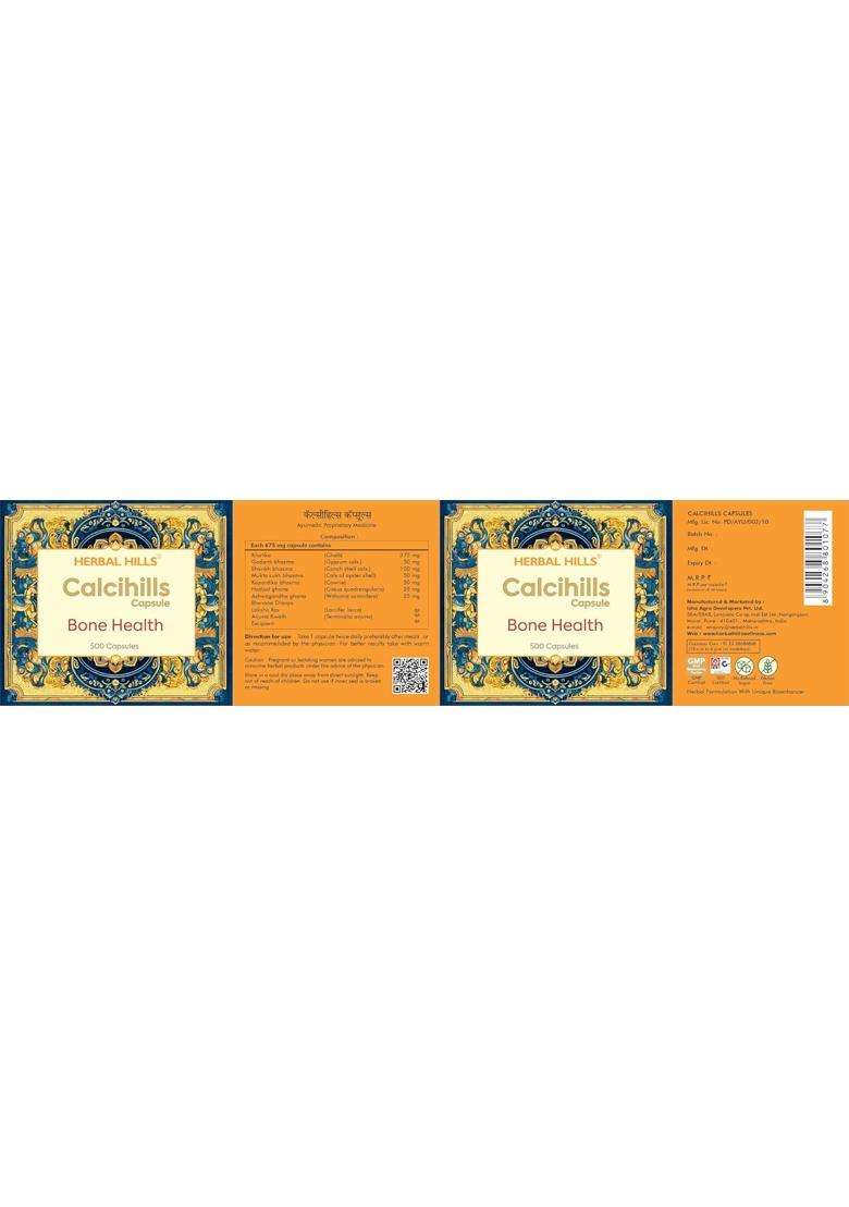 Herbal Hills Calcihills Bone Health (500 Capsule ) (Pack of 2) | Natural Herbal Care - Indya