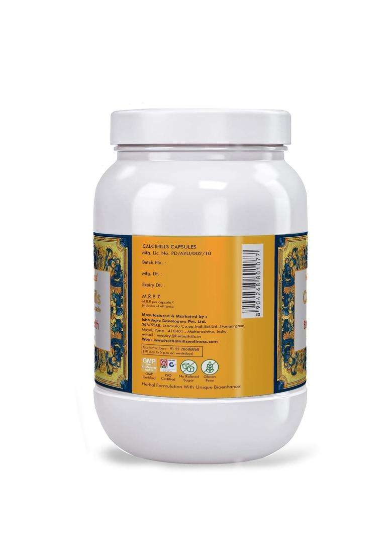 Herbal Hills Calcihills Bone Health Capsules, 500 Count (Pack of 4) | Natural Herbal Care - Indya